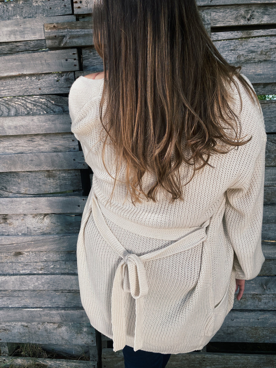 Cream Knit Cardigan – Olive Leaves Boutique - Main Image
