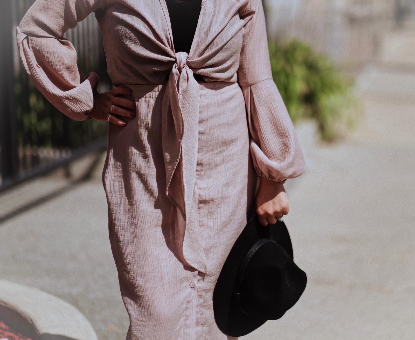 Taupe Woven Dress