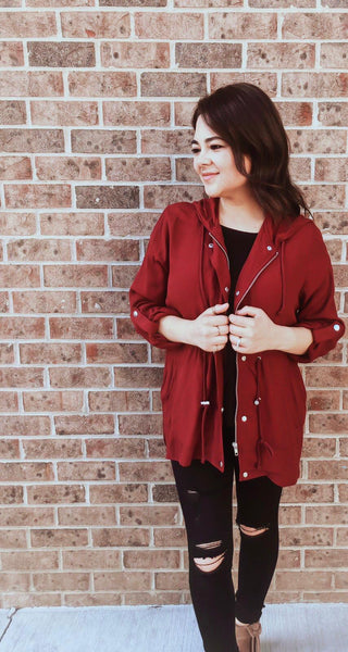 Burgundy Light Weight Jacket