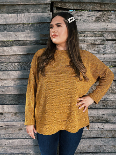 Mustard Vented Top