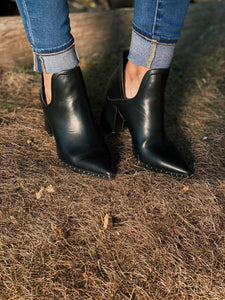 Black Stud Ankle Bootie